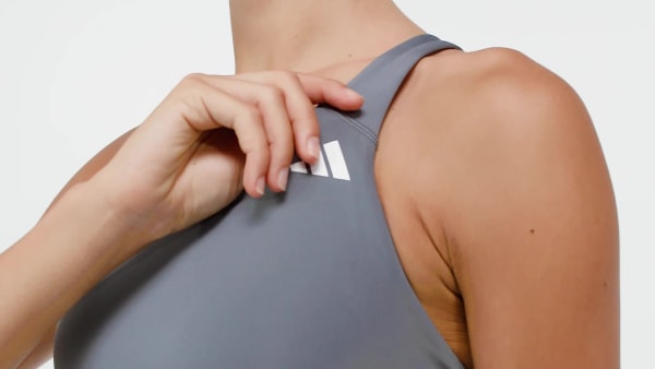 Negro Top Deportivo Optime Essentials Workout de Soporte Medio