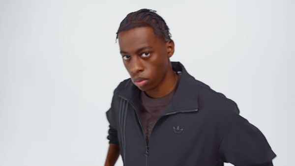 Black Fashion Seersucker Firebird Track Top