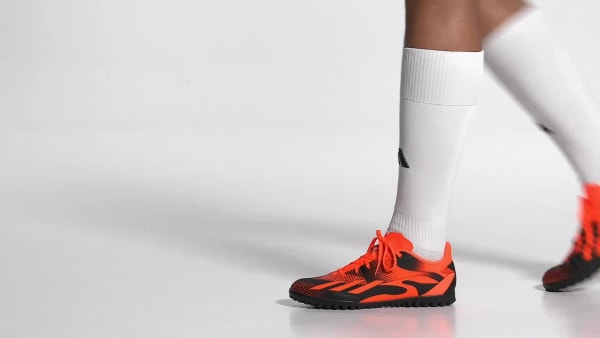 Naranja Calzado de Fútbol X Speedportal Messi.4 Pasto Sintético