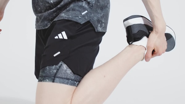 สีดำ กางเกงขาสั้นทูอินวัน Power Workout