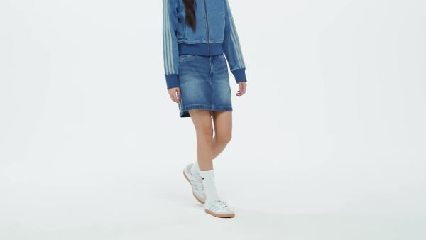 Blauw Adicolor 3-Stripes Denim Minirok