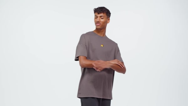 Καφέ adidas X Fortnite μπλουζάκι φαρδύ με σχέδιο