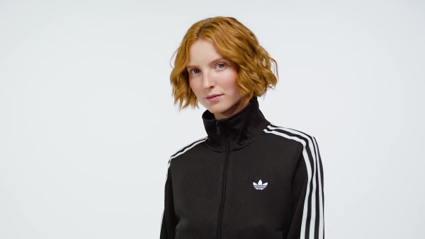 adidas Firebird Adicolor Knit Track Top - Black | Free