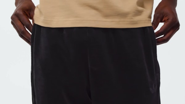 ブラック SSTアディカラー ベロア トラックパンツ