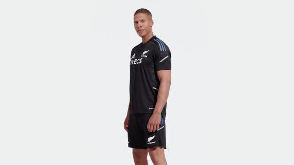 Nero T-shirt da rugby Performance All Blacks QB060