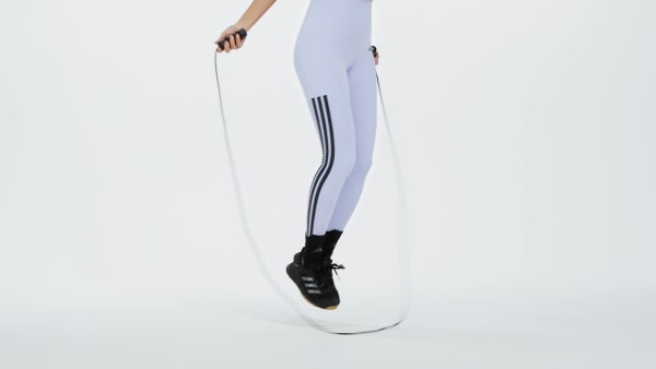 Lila Optime 3-Stripes Full-Length Tights