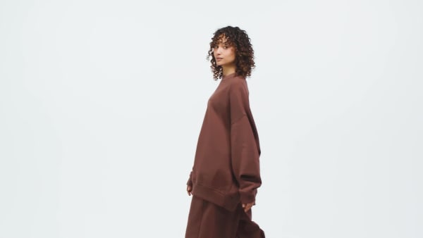 Brun Essentials Linear Oversized Crew Genser