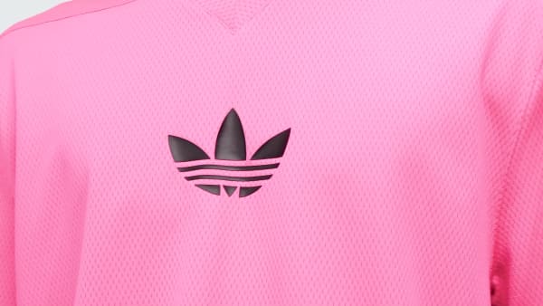 Pink adidas Originals Adicolor Mesh Long Sleeve