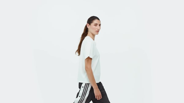 สีขาว เสื้อยืดทรงบ็อกซี TREFOIL