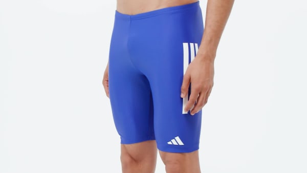 blauw 3-Stripes Zwembroek 8-inch