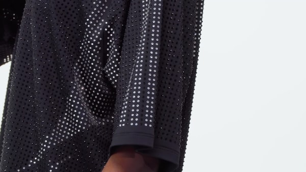 Svart TEAMGEIST RHINESTONE T-SKJORTE