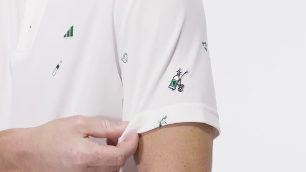 White Play Green Monogram Polo Shirt