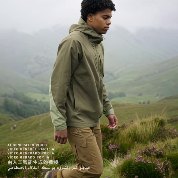 Verde Casaco Impermeável de 2,5 Camadas CLIMAPROOF Terrex Multi