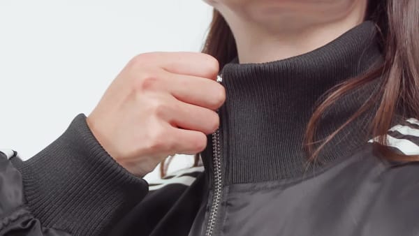 Schwarz Firebird Oversized Bomberjacke