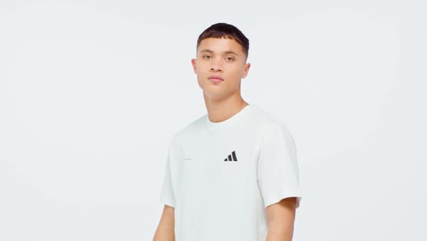 Blanc Puissance de l’objectif de trois cerceaux T-shirt graphique