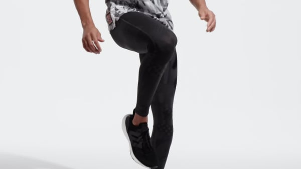 gym en workout voor Joggingbroeken adidas Synthetisch Kris Andrew Small Techfit LEGGING in het Zwart voor heren Heren Kleding voor voor Kleding voor sport 