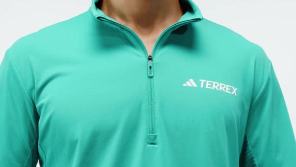 Zielony Koszulka z długim rękawem Terrex Xperior Half-Zip