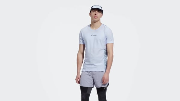 blauw Terrex Agravic Pro Trail Running T-shirt
