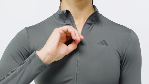 Grigio Hyperglam Rib Copertura con zip