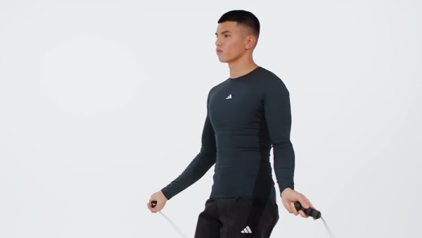 Blue Techfit Compression Training Long Sleeve Tee