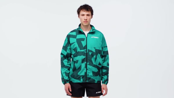 Green Terrex Multi Printed Wind Jacket