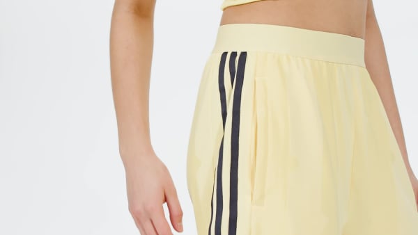 Amarelo Shorts Jacquard Tiro Cut Três Listras