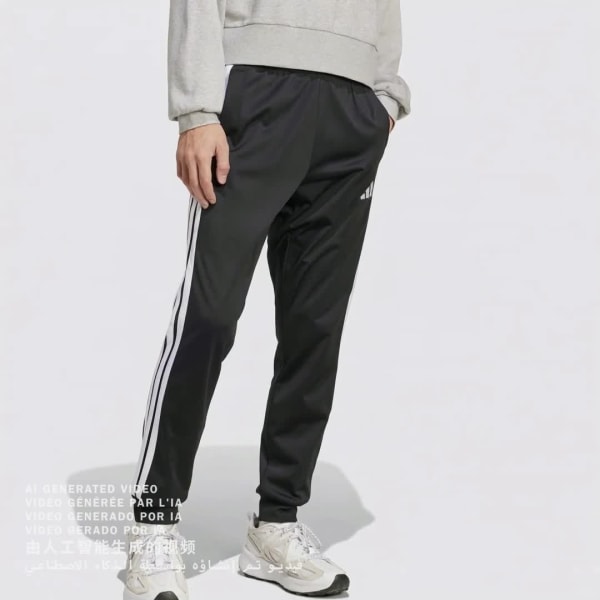 adidas 3-Stripes Tricot Regular Tapered Track Pants - Black | Free