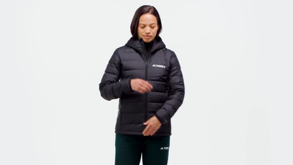 HOODED LIGHT DOWN ブラック M Men Puffer Jacket Hooded Light Packable Long Sleeve Zip Down